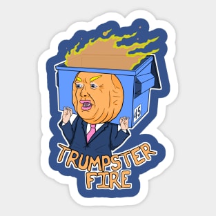 Trumpster Fire Outlined Sticker